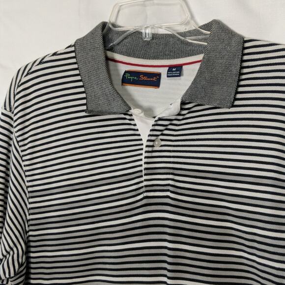 PAYNE STEWART Gray Striped Polo Golf Shirt Medium - Picture 3 of 6